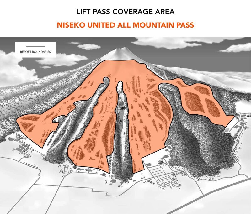 niseko united all mountain lift pass coverage area