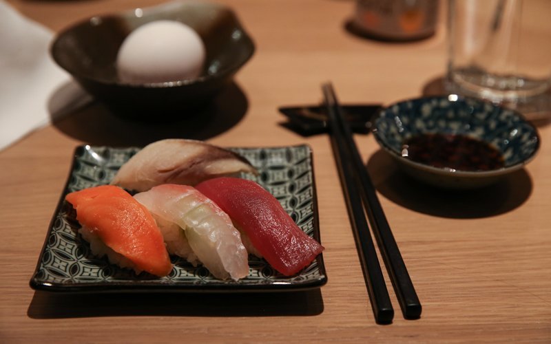 nigiri sushi in niseko
