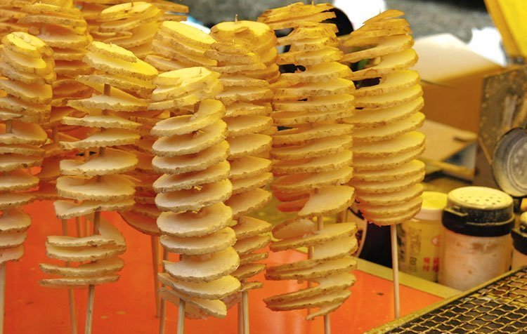 Kutchan twisted potato food stall at a Matsuri.