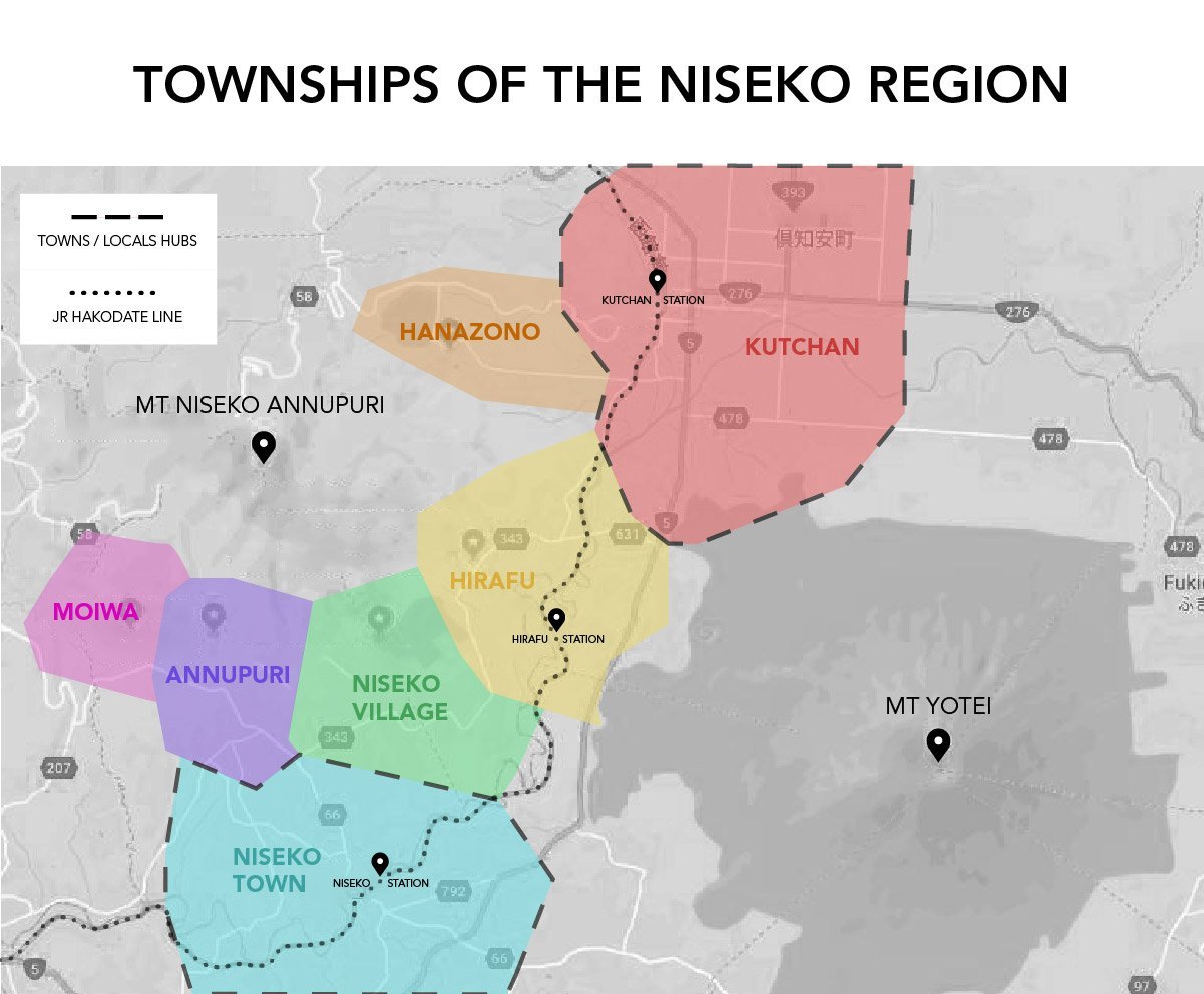 the townships of the niseko region.